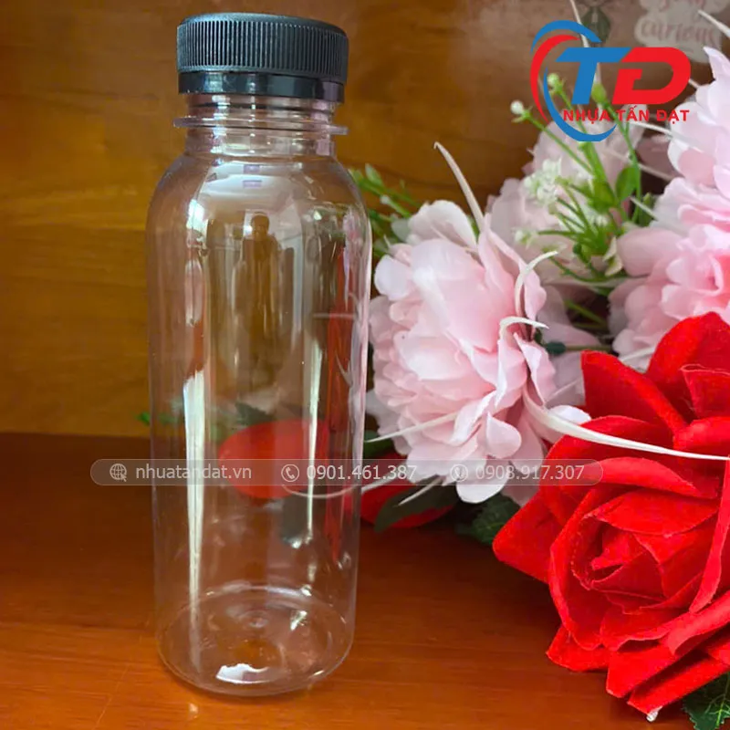 Sản phẩm nhua tan dat chai tra sua 330ml tron phi 38 1 — Bao Bì Nhựa Tấn Đạt - Công Ty TNHH Sản Xuất Bao Bì Nhựa Tấn Đạt — MST 1102060899