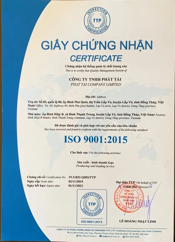 Sản phẩm 480128983922 — Gạo Phát Tài - Công Ty TNHH Phát Tài — MST 1400105785