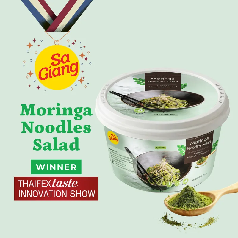Sản phẩm Sa Giangs Moringa Noodles Salad Named Among Asias Top 10 Most Innovative Food Products at THAIFEX – Anuga Asia 2026 — Công Ty Cổ Phần Xuất Nhập Khẩu Sa Giang — MST 1400469817
