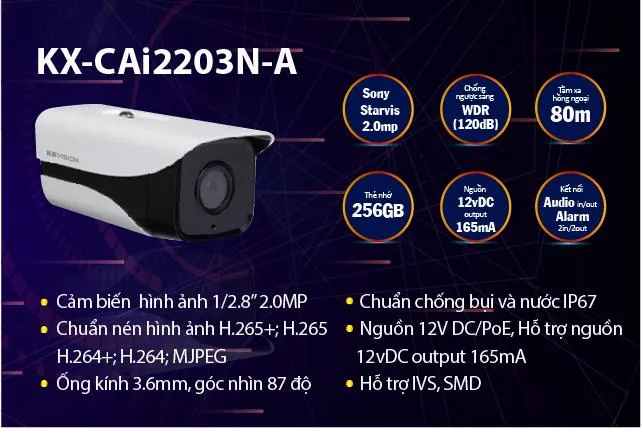Sản phẩm KX CAi2203N A — Công Ty TNHH Giải Pháp Công Nghệ Nguyễn Toàn — MST 1402159585