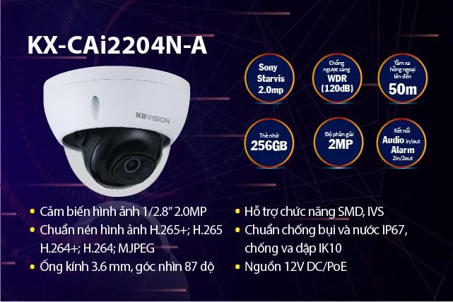 Sản phẩm KX CAi2204N A — Công Ty TNHH Giải Pháp Công Nghệ Nguyễn Toàn — MST 1402159585