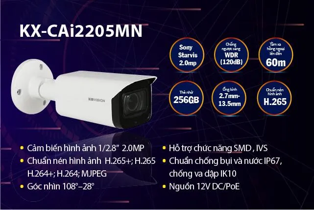 Sản phẩm KX CAi2205MN — Công Ty TNHH Giải Pháp Công Nghệ Nguyễn Toàn — MST 1402159585