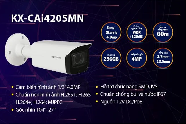 Sản phẩm KX CAi4205MN — Công Ty TNHH Giải Pháp Công Nghệ Nguyễn Toàn — MST 1402159585
