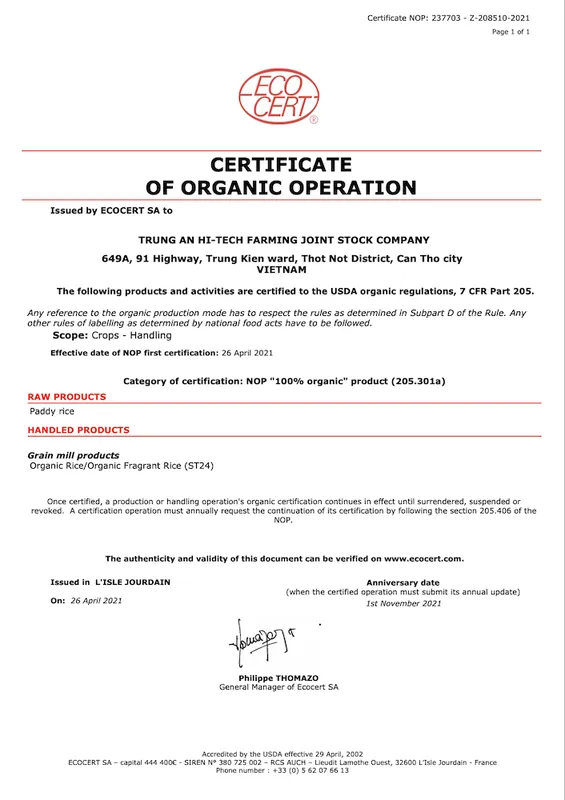 Sản phẩm Ảnh chụp Màn hình 2021 07 12 lúc 17.45.31 2 — Gạo Trung An - Công Ty CP Nông Nghiệp Công Nghệ Cao Trung An — MST 1800241736