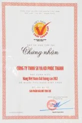 Sản phẩm chung nhan 2 — Công Ty TNHH Sản Xuất Và Kinh Doanh Phúc Thành — MST 1800278535