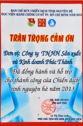 Sản phẩm chung nhan 4 — Công Ty TNHH Sản Xuất Và Kinh Doanh Phúc Thành — MST 1800278535