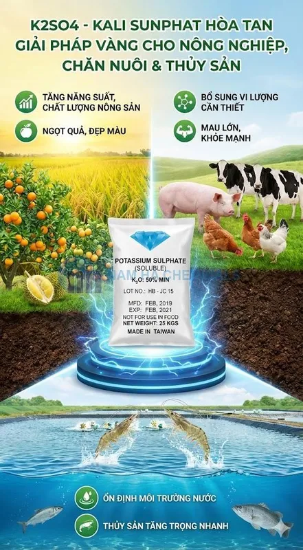 Sản phẩm potassium sulfate   kali sunphat k2so4 41161768963779 — Hóa Chất Nam Hà - Công Ty TNHH Nam Hà — MST 1800567865
