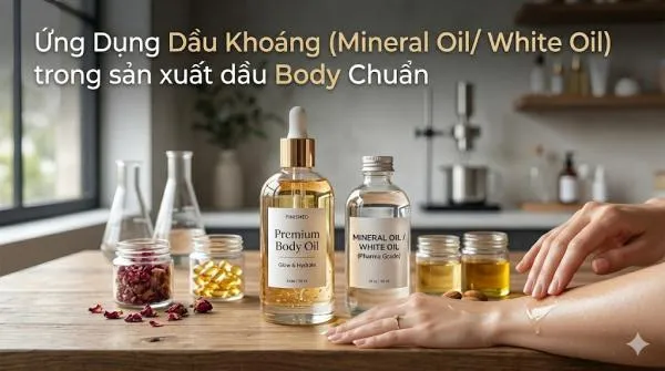 Sản phẩm ung dung dau khoang mineral oil white oil trong san xuat dau bodychuan 1001780190861 — Hóa Chất Nam Hà - Công Ty TNHH Nam Hà — MST 1800567865