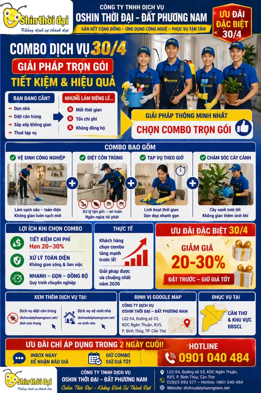 Sản phẩm combodichvu — Vệ Sinh Công Nghiệp - Công Ty Dịch Vụ Oshin Thời Đại — MST 1800569654