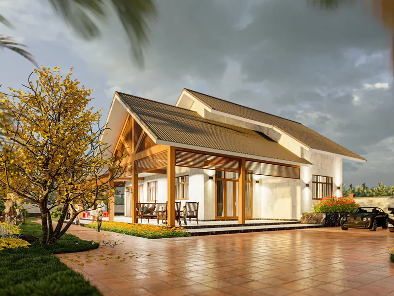 Sản phẩm biet thu vuon mai thai — Xây Dựng Chân Phương - Công Ty TNHH XDTM Chân Phương — MST 1801329246