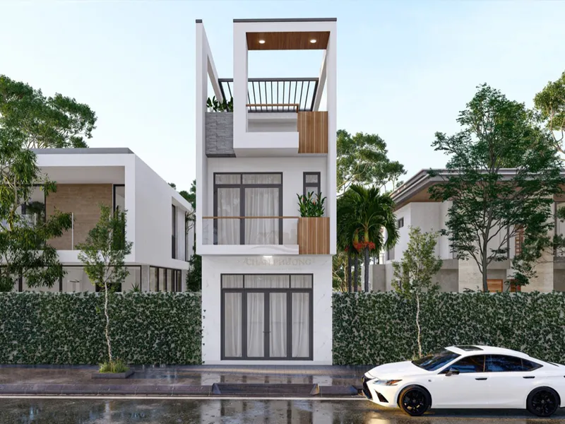 Sản phẩm nha pho hien dai 1 tret 1 lau 1 tum — Xây Dựng Chân Phương - Công Ty TNHH XDTM Chân Phương — MST 1801329246