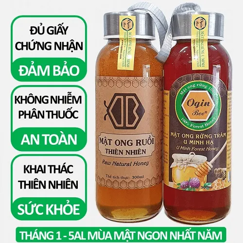 Sản phẩm combo mat ong ruoi va mat ong rung u minh 300ml 1 — Mật Ong Rừng Oginbee - Công Ty TNHH TM DV Mật Ong Rừng Oginbee — MST 1801590627