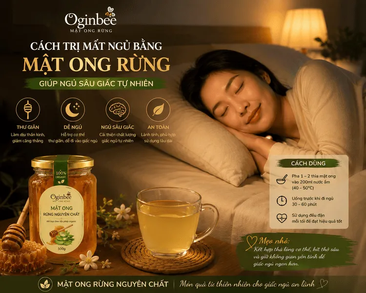Sản phẩm cach tri mat ngu bang mat ong rung 1 — Mật Ong Rừng Oginbee - Công Ty TNHH TM DV Mật Ong Rừng Oginbee — MST 1801590627