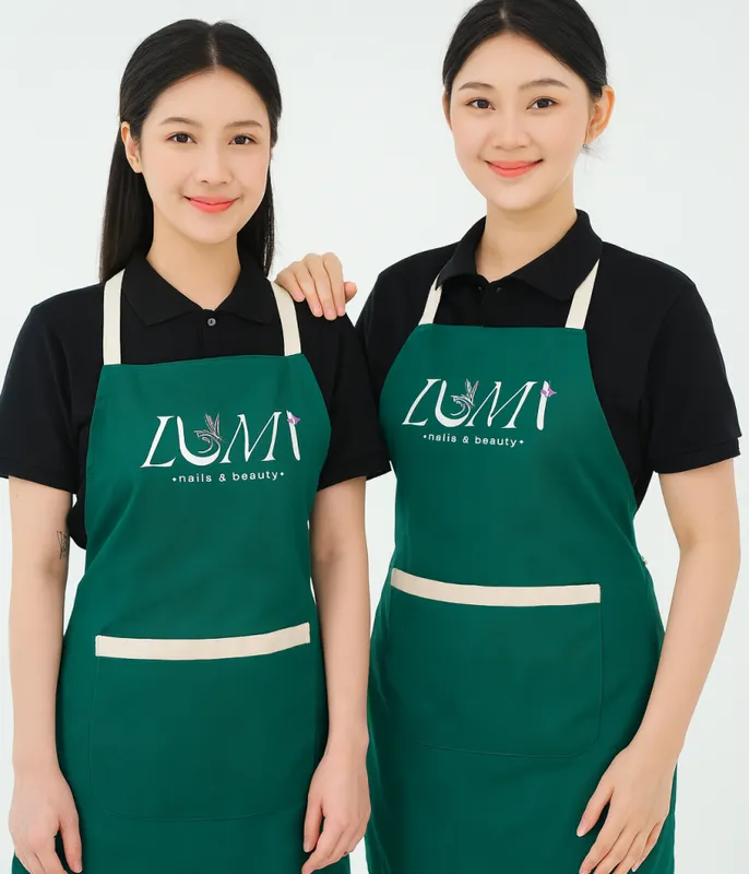 Sản phẩm tap de nhan vien nails spa xanh ve chai phoi kem giai phap dong phuc hien dai 22021763810692 — Đồng Phục ICT - Công Ty TNHH Đồng Phục ICT — MST 1801647947