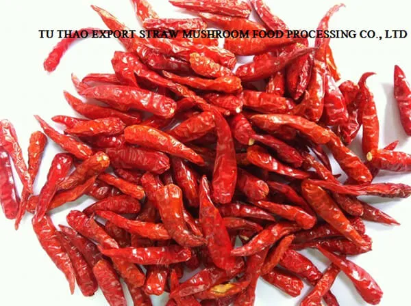 Sản phẩm Ot hiem nguyen qua say kho — Công Ty TNHH Chế Biến Thực Phẩm Nấm Xuất Khẩu Tư Thao Sóc Trăng — MST 2200197607