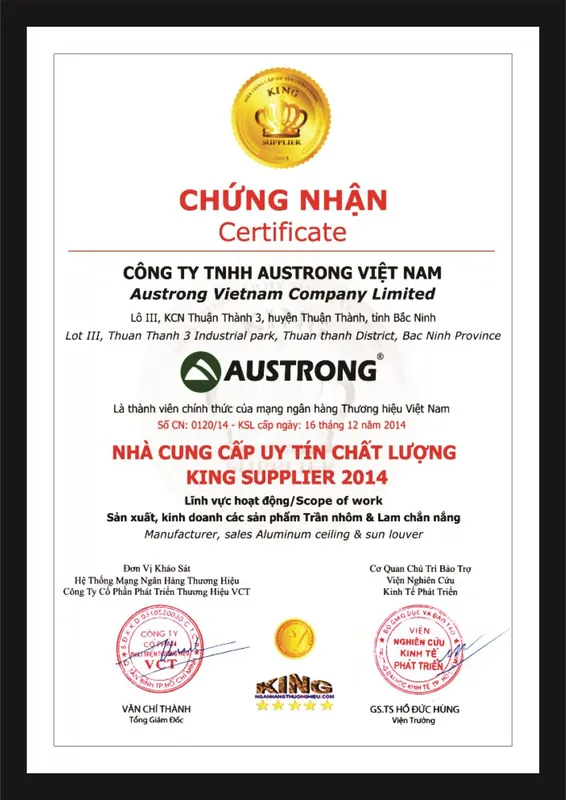 Sản phẩm gt 3 — Austrong - Công Ty TNHH Austrong Việt Nam — MST 2300577137