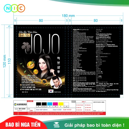 Sản phẩm bao bi dong goi dau goi — Bao Bì Nga Tiến - Công Ty TNHH Công Nghiệp Nga Tiến — MST 2300780354