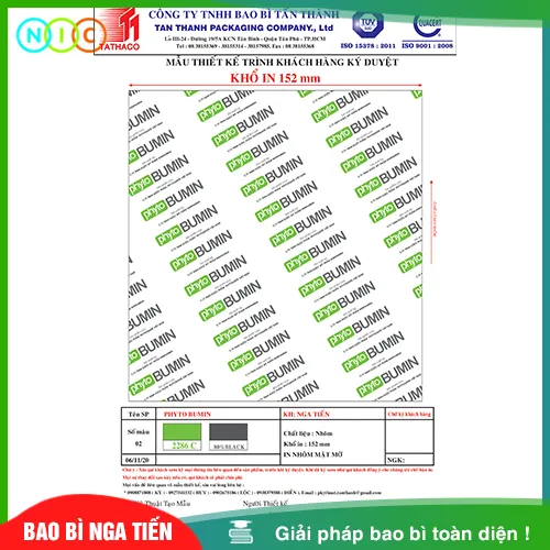 Sản phẩm Phyto bumin — Bao Bì Nga Tiến - Công Ty TNHH Công Nghiệp Nga Tiến — MST 2300780354