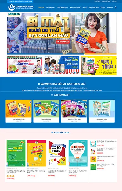 Sản phẩm thiet ke website ban sach online — Công Ty TNHH Thương Mại & Dịch Vụ Tùng Phương — MST 2300850883