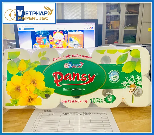 Sản phẩm GVS pansy 10 cuon hoa vang — Giấy Vệ Sinh Việt Pháp - Công Ty Cổ Phần Giấy Việt Pháp — MST 2300891689