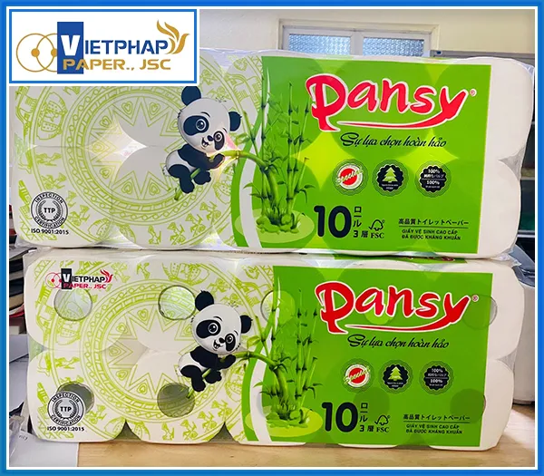 Sản phẩm GVS pansy 10 cuon xanh — Giấy Vệ Sinh Việt Pháp - Công Ty Cổ Phần Giấy Việt Pháp — MST 2300891689
