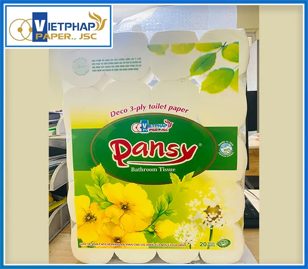 Sản phẩm GVS pansy 20 cuon hoa vang — Giấy Vệ Sinh Việt Pháp - Công Ty Cổ Phần Giấy Việt Pháp — MST 2300891689
