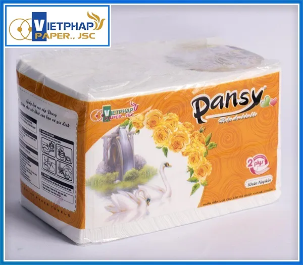 Sản phẩm pansy khan napkin thien nga 24x24 — Giấy Vệ Sinh Việt Pháp - Công Ty Cổ Phần Giấy Việt Pháp — MST 2300891689