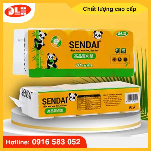 Sản phẩm giay vs Sendai 10 cuon 1,1kg, 4 lop, 10 dayh bich.JPG — Gia Công Giấy Vệ Sinh - Công Ty TNHH Đầu Tư Phát Triển Thương Mại Và Dịch Vụ Đạt
Linh Hương — MST 2300898959