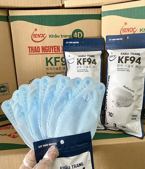 Sản phẩm 3. KHáº¨U TRANG Y Táº¾ KF94 3 — Khẩu Trang Y Tế Thảo Nguyên Xanh - Công Ty TNHH Sản Xuất Và Thương Mại Dịch Vụ
Thảo Nguyên — MST 2301021536