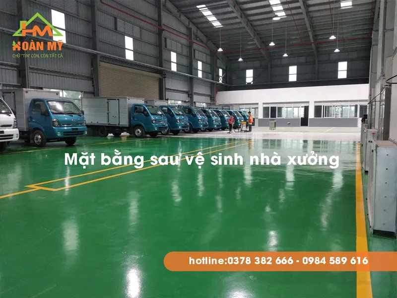 Sản phẩm mat bang duoc ve sinh sau xay dung nha xuong 1 1 — Công Ty TNHH Dịch Vụ Thương Mại Hoàn Mỹ Bắc Ninh — MST 2301024181