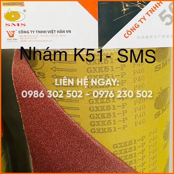 Sản phẩm nham K51 SMS — Giấy Nhám Việt Hân - Công Ty TNHH Việt Hân VN — MST 2301054651