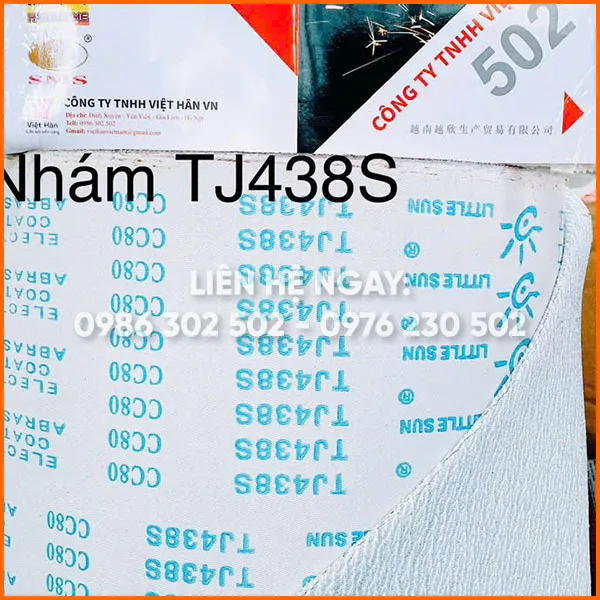 Sản phẩm nham TJ458S — Giấy Nhám Việt Hân - Công Ty TNHH Việt Hân VN — MST 2301054651
