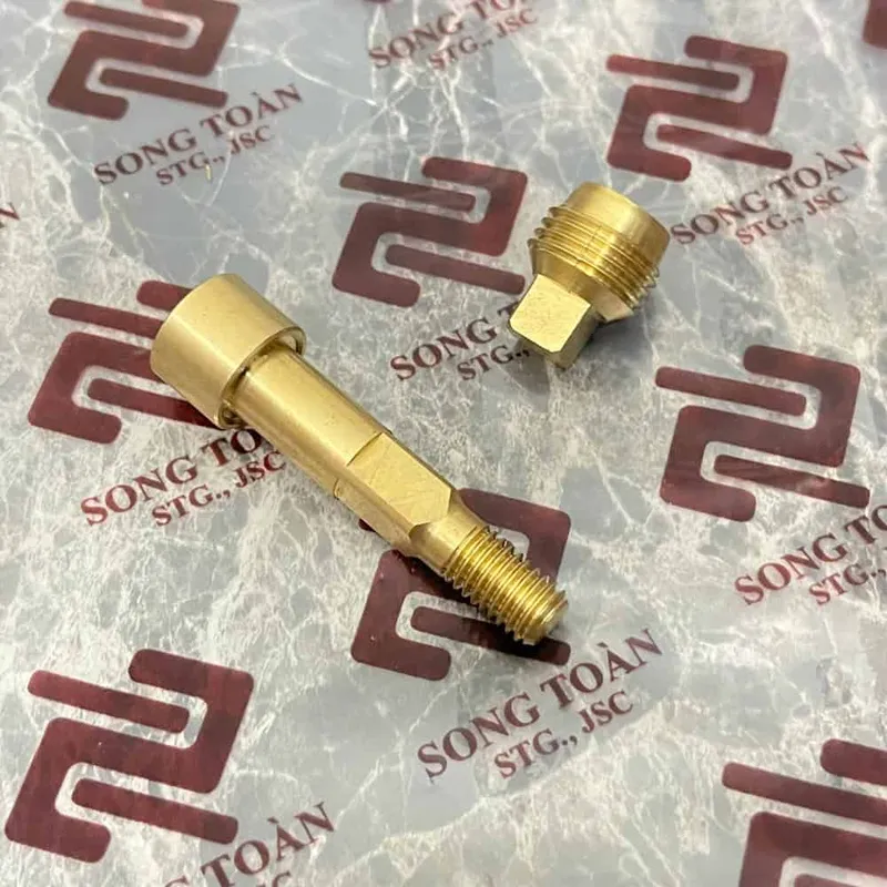 Sản phẩm chot ren tien phay cnc vat canh nguyen lieu dong thau c3604 3 — Công Ty Cổ Phần Đầu Tư Sản Xuất Và Thương Mại (STG) Song Toàn — MST 2301096274