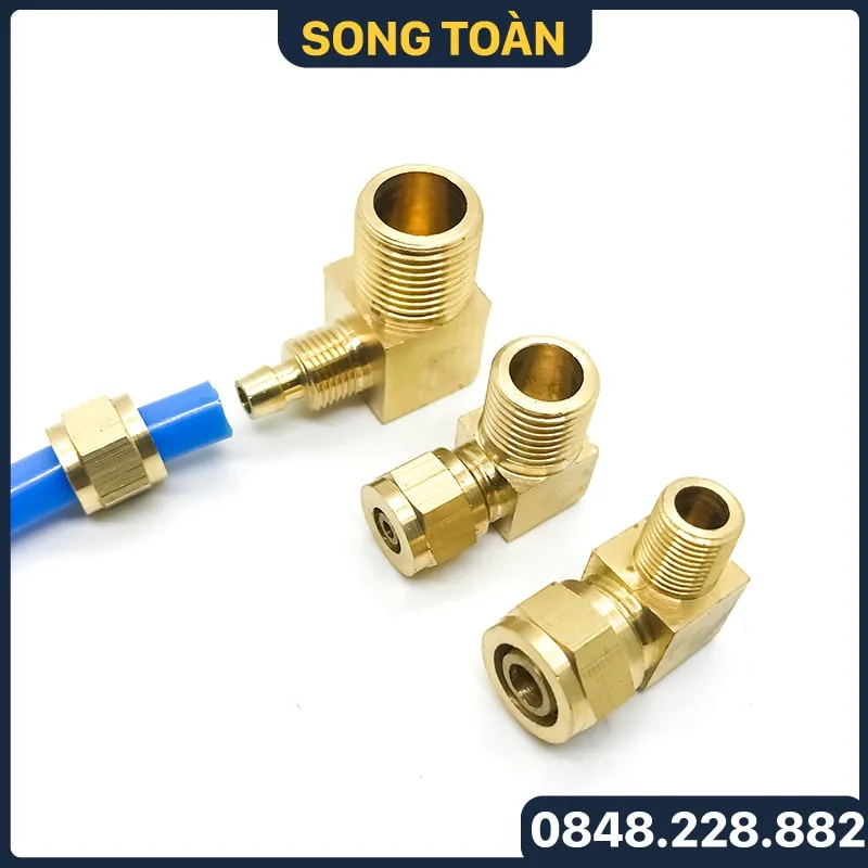 Sản phẩm co 1 dau cam ong pu siet tan rac co cong 90 do two touch fittings dong thau 3 — Công Ty Cổ Phần Đầu Tư Sản Xuất Và Thương Mại (STG) Song Toàn — MST 2301096274