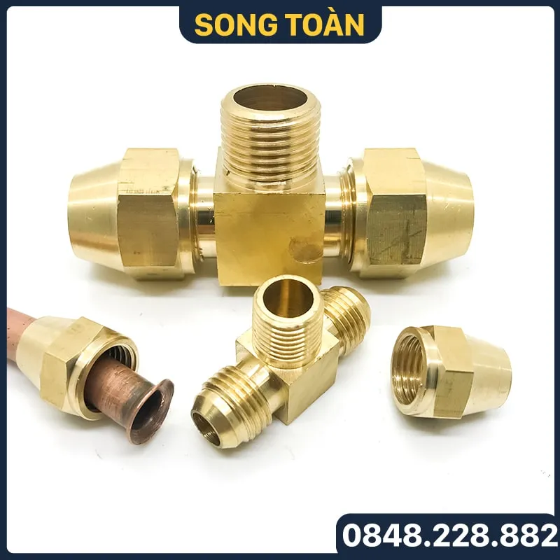 Sản phẩm te 2 dau con loi loe ong siet rac co 1 dau ren bsp noi ong dong flare fittings dong thau 3 — Công Ty Cổ Phần Đầu Tư Sản Xuất Và Thương Mại (STG) Song Toàn — MST 2301096274