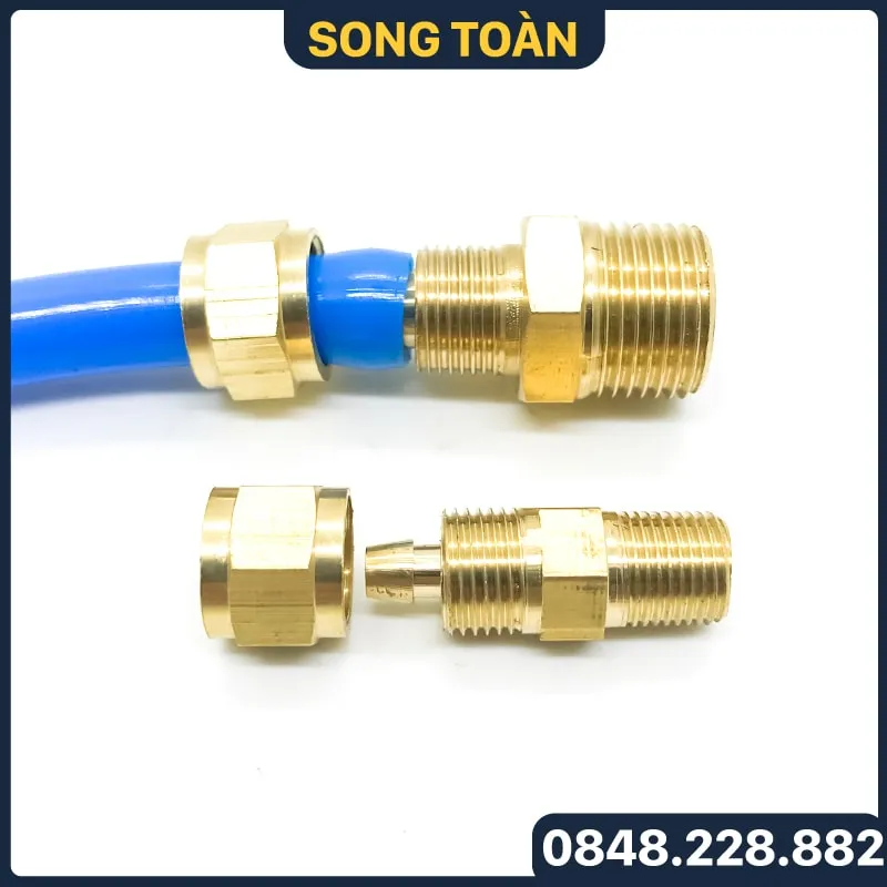 Sản phẩm thang 1 dau cam ong pu siet tan rac co noi ren bsp two touch fittings dong thau 2 — Công Ty Cổ Phần Đầu Tư Sản Xuất Và Thương Mại (STG) Song Toàn — MST 2301096274