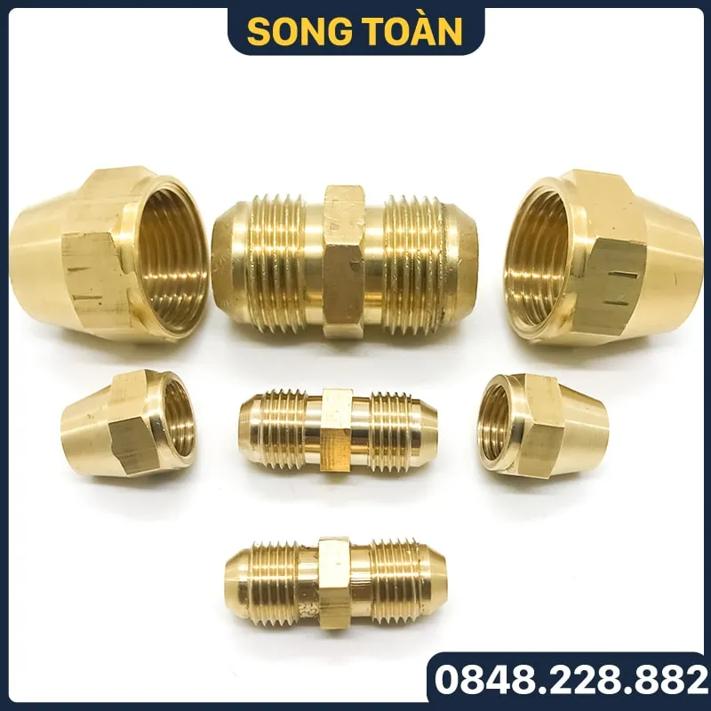 Sản phẩm thang 2 dau con loi loe ong siet rac co noi ong dong flare fittings dong thau 2 — Công Ty Cổ Phần Đầu Tư Sản Xuất Và Thương Mại (STG) Song Toàn — MST 2301096274