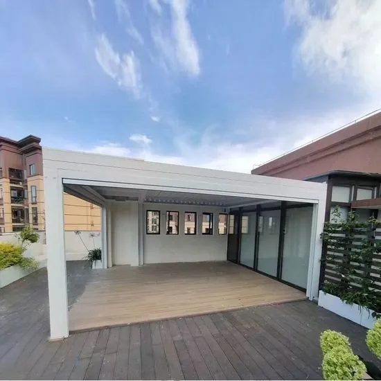 Sản phẩm Customized European Style Motorized Adjustable Louver Roof Aluminum Pergola Gazebo with Blinds and Sliding Door Popular Pergolas in Australia — Vật Liệu Cách Nhiệt, Chống Cháy NTP - Công Ty TNHH Vật Tư Xây Dựng NTP — MST 2301163682