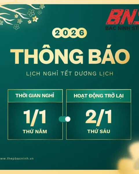 Sản phẩm thep bac ninh thong bao nghi tet duong lich 480x600 — Thép Bắc Ninh - Công Ty TNHH Thép Bắc Ninh — MST 2301293466