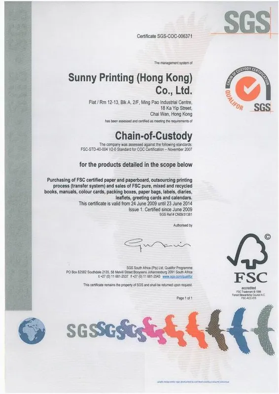 Sản phẩm fsc — Công Ty TNHH In Bao Bì Sunny Việt Nam — MST 2400560803