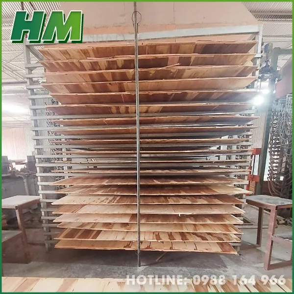 Sản phẩm dan van ep cot truoc khi dan mat — Ván ép Hùng Mạnh - Công Ty TNHH Chế Biến Lâm Sản Hùng Mạnh — MST 2400622432