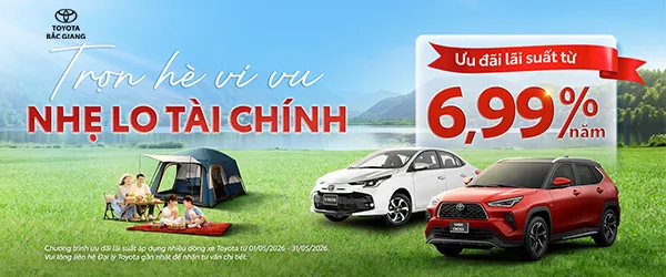 Sản phẩm khuyen mai tfs t5 2026 — Công Ty CP Kinh Doanh Và Dịch Vụ Toyota Bắc Giang — MST 2400836561