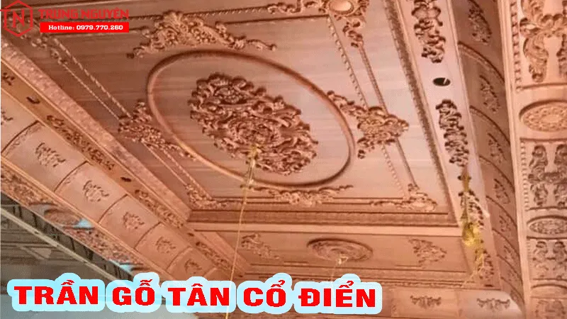 Sản phẩm tran go tan co dien go do 2 — Nội Thất Gỗ Nhà Đẹp - Công Ty TNHH Xây Dựng Nhà Đẹp T&T — MST 2500653473