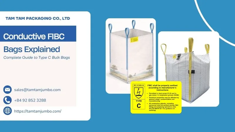 Sản phẩm 8 conductive fibc bags explained — Công Ty TNHH Sản Xuất Bao Bì Tâm Tâm — MST 2601041879