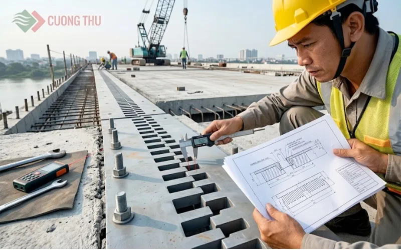 Sản phẩm thi cong khop ban ve khe rang luoc — Vật Tư Cầu Đường - Công Ty TNHH Cương Thư — MST 2902037481