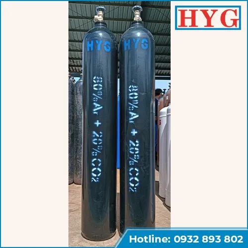 Sản phẩm chai khi tron argon co2 — Khí Công Nghiệp Hải Yến - Công Ty TNHH Khí Công Nghiệp Hải Yến — MST 3500793458