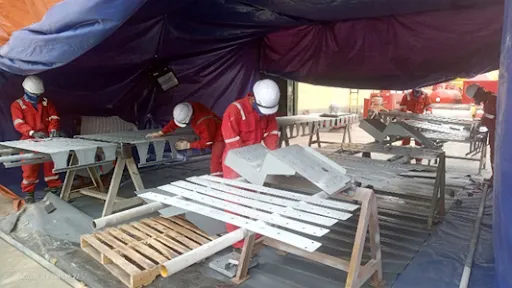 Sản phẩm 225010439 Blasting Painting For Galvanized Steel Stairs 0 — Công Ty CP Kỹ Thuật Chống Ăn Mòn Glocoating Việt Nam — MST 3500799410