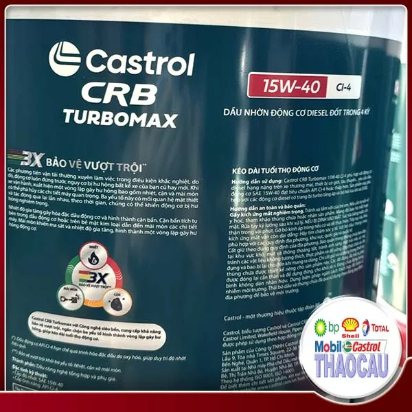 Sản phẩm castrol crb turbomax15w 40 — Dầu Nhớt Thảo Cầu - Công Ty TNHH Thương Mại Và Dịch Vụ Thảo Cầu — MST 3501585394