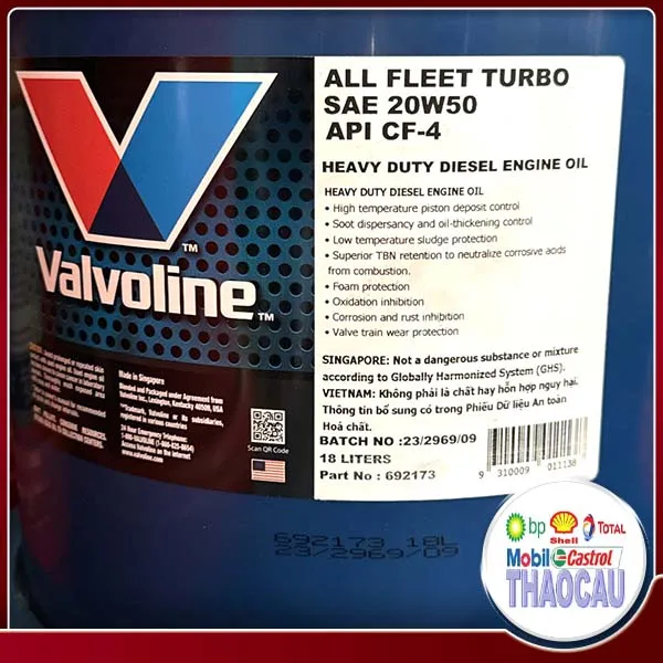 Sản phẩm valvoline all fleet turbo — Dầu Nhớt Thảo Cầu - Công Ty TNHH Thương Mại Và Dịch Vụ Thảo Cầu — MST 3501585394