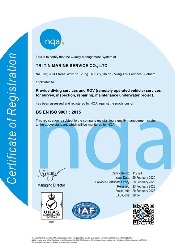 Sản phẩm ISO CER 1 — Công Ty TNHH Dịch Vụ Hàng Hải Trí Tín — MST 3502393938